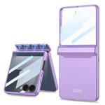 For Samsung Galaxy Z Flip7 5G GKK Integrated HD Film Magnetic Full Coverage Flip Phone Case(Dream Purple)