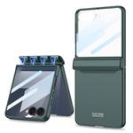 For Samsung Galaxy Z Flip7 5G GKK Integrated HD Film Magnetic Full Coverage Flip Phone Case(Green)