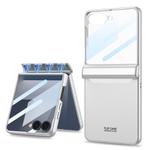 For Samsung Galaxy Z Flip7 5G GKK Integrated HD Film Magnetic Full Coverage Flip Phone Case(Silver)