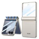 For Samsung Galaxy Z Flip7 5G GKK Integrated HD Film Magnetic Full Coverage Flip Phone Case(Titanium Grey)