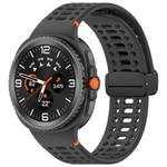 For Samsung Galaxy Watch 8 / 8 Classic xDfind Magnetic Black Buckle Silicone Watch Band(Official Space Grey)