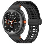 For Samsung Galaxy Watch 8 / 8 Classic xDfind Magnetic Black Buckle Silicone Watch Band(Black)
