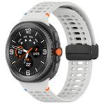 For Samsung Galaxy Watch 8 / 8 Classic xDfind Magnetic Black Buckle Silicone Watch Band(Light Grey)