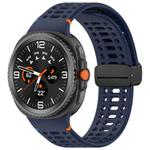 For Samsung Galaxy Watch 8 / 8 Classic xDfind Magnetic Black Buckle Silicone Watch Band(Midnight Blue)