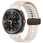 For Samsung Galaxy Watch 8 / 8 Classic xDfind Magnetic Black Buckle Silicone Watch Band(Starlight)