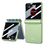 For Samsung Galaxy Z Flip7 5G GKK Integrated Privacy Film Magnetic Full Coverage Flip Phone Case(Matcha Green)
