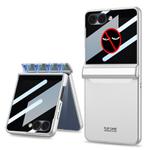 For Samsung Galaxy Z Flip7 5G GKK Integrated Privacy Film Magnetic Full Coverage Flip Phone Case(Silver)