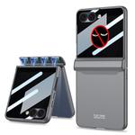 For Samsung Galaxy Z Flip7 5G GKK Integrated Privacy Film Magnetic Full Coverage Flip Phone Case(Grey)