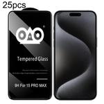 For iPhone 15 Pro Max 25pcs Shockproof Anti-breaking Edge Airbag Tempered Glass Film