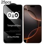For iPhone 16 Pro 25pcs Shockproof Anti-breaking Edge Airbag Tempered Glass Film