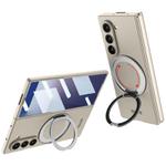 For Samsung Galaxy Z Fold7 5G GKK Integrated Ultra-thin Full Cover Magnetic Phone Case with Rotating Bracket(Titanium Grey)