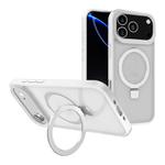 For iPhone 17 Pro Max Kalebol Frosted MagSafe Holder PC Phone Case(White)