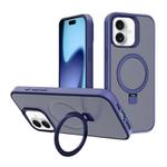 For iPhone 17 Kalebol Frosted MagSafe Holder PC Phone Case(Royal Blue)