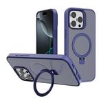 For iPhone 16 Pro Max Kalebol Frosted MagSafe Holder PC Phone Case(Royal Blue)