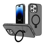 For iPhone 14 Pro Max Kalebol Frosted MagSafe Holder PC Phone Case(Black)