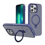 For iPhone 13 Pro Kalebol Frosted MagSafe Holder PC Phone Case(Royal Blue)