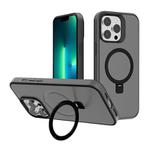 For iPhone 13 Pro Kalebol Frosted MagSafe Holder PC Phone Case(Black)