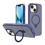 For iPhone 13 Kalebol Frosted MagSafe Holder PC Phone Case(Royal Blue)