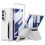 For Samsung Galaxy Z Fold7 5G GKK Integrated Ultra-thin Leather Phone Case with Card Slots(Silver)