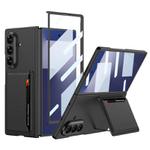 For Samsung Galaxy Z Fold7 5G GKK Integrated Ultra-thin Leather Phone Case with Card Slots(Black)