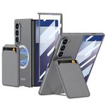 For Samsung Galaxy Z Fold7 5G GKK Integrated Magnetic Folding Card Bag Phone Case(Grey)