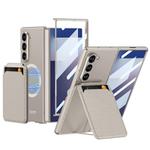 For Samsung Galaxy Z Fold7 5G GKK Integrated Magnetic Folding Card Bag Phone Case(Titanium Grey)