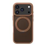 For iPhone 17 Pro Max Kalebol Frosted MagSafe Holder Acrylic Hybrid TPU Phone Case(Desert Gold)