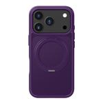 For iPhone 17 Pro Max Kalebol Frosted MagSafe Holder Acrylic Hybrid TPU Phone Case(Purple)
