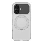 For iPhone 17 Kalebol Frosted MagSafe Holder Acrylic Hybrid TPU Phone Case(Transparent)