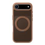 For iPhone 17 Air Kalebol Frosted MagSafe Holder Acrylic Hybrid TPU Phone Case(Desert Gold)