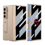 For Samsung Galaxy Z Fold7 5G GKK Integrated Privacy Film Magnetic Folding Full Cover Phone Case(Gold)