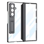 For Samsung Galaxy Z Fold7 5G GKK Integrated Magnetic Phantom Hinge Phone Case with Holder(Black)