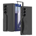 For Samsung Galaxy Z Fold7 5G GKK Integrated Silicone Wristband Folding Phone Case(Black)