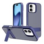 For iPhone 17 Kalebol Frosted Holder PC Hybrid TPU Phone Case(Royal Blue)