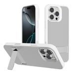 For iPhone 16 Pro Max Kalebol Frosted Holder PC Hybrid TPU Phone Case(White)
