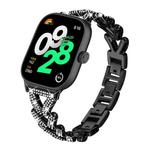 For Xiaomi Mi Band 9 Pro/8 Pro / Redmi Watch 5/4 20mm xDfind Small Twist Diamond Metal Watch Band(Black)