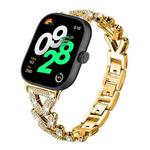 For Xiaomi Mi Band 9 Pro/8 Pro / Redmi Watch 5/4 20mm xDfind Small Twist Diamond Metal Watch Band(Gold)