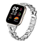 For Redmi Watch 3 20mm xDfind Small Twist Diamond Metal Watch Band(Silver)