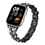 For Redmi Watch 3 20mm xDfind Small Twist Diamond Metal Watch Band(Black)