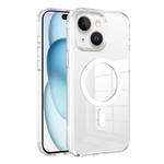 For iPhone 15 Plus Kalebol Clear Space MagSafe TPU Phone Case(Transparent)