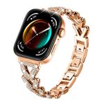 For Huawei Watch Fit 4 / Fit 4 Pro / Fit 3 20mm xDfind Small Twist Diamond Metal Watch Band(Rose Gold)