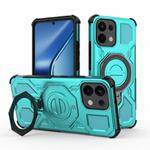 For OPPO K13 5G J-20 Solid Color MagSafe Magnetic TPU+PC Phone Case(Lake Blue)