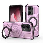 For OPPO Reno13 Pro 5G Global J-20 Solid Color MagSafe Magnetic TPU+PC Phone Case(Pink)