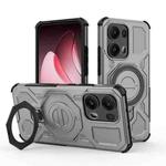 For OPPO Reno13 Pro 5G Global J-20 Solid Color MagSafe Magnetic TPU+PC Phone Case(Grey)