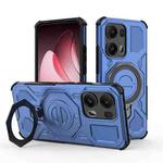 For OPPO Reno13 Pro 5G Global J-20 Solid Color MagSafe Magnetic TPU+PC Phone Case(Blue)