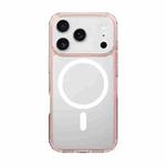 For iPhone 17 Pro Max Kalebol Clear MagSafe PC Hybrid TPU Shockproof Phone Case(Pink)