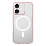 For iPhone 17 Kalebol Clear MagSafe PC Hybrid TPU Shockproof Phone Case(Pink)