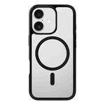 For iPhone 17 Kalebol Clear MagSafe PC Hybrid TPU Shockproof Phone Case(Black)