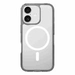 For iPhone 17 Kalebol Clear MagSafe PC Hybrid TPU Shockproof Phone Case(Grey)