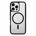 For iPhone 16 Pro Max Kalebol Clear MagSafe PC Hybrid TPU Shockproof Phone Case(Black)
